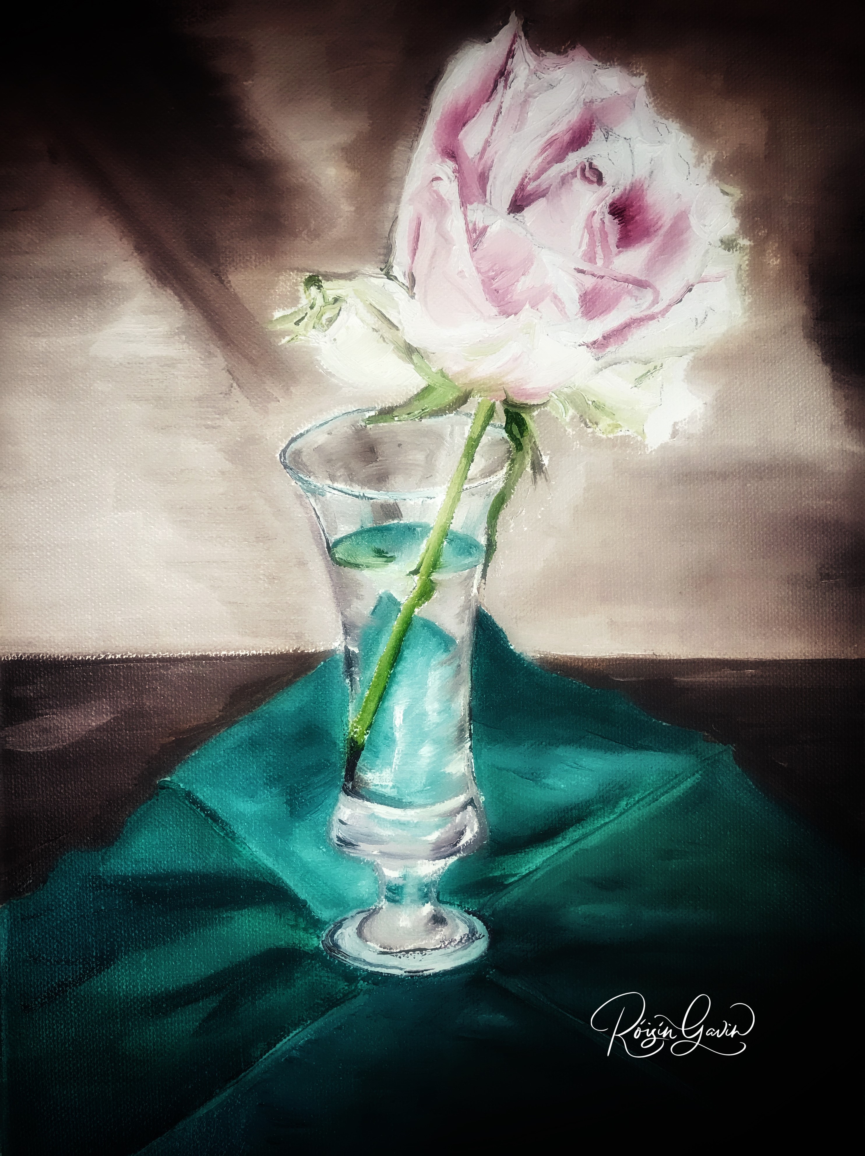 The last rose of Summer oilpainting print