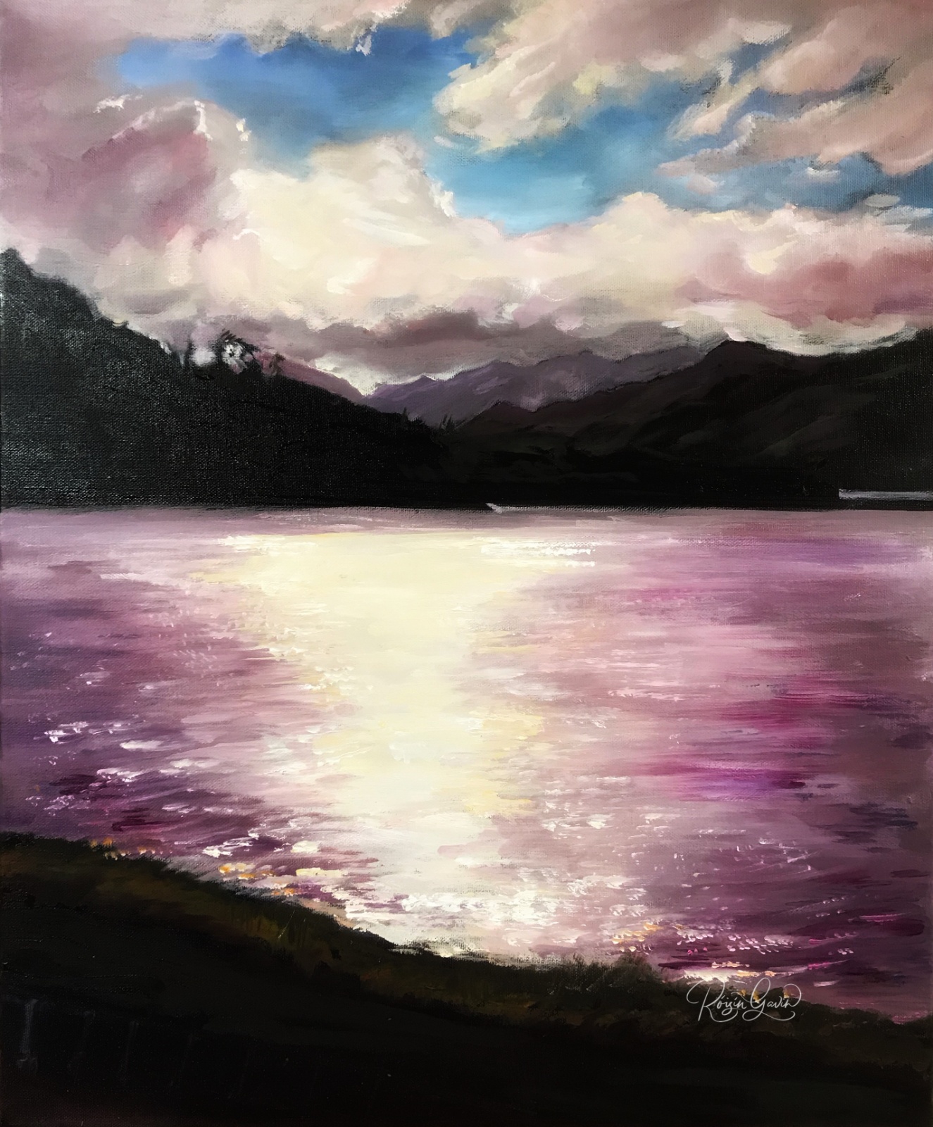Sunshine in Connemara oilpainting