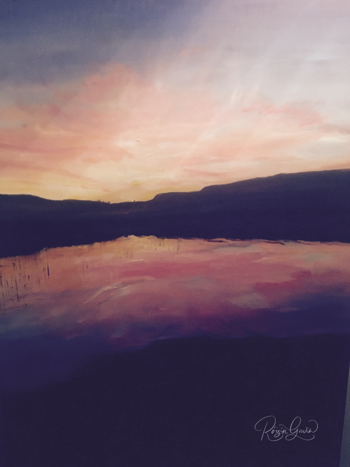 The shores of Aughanagh oilpainting