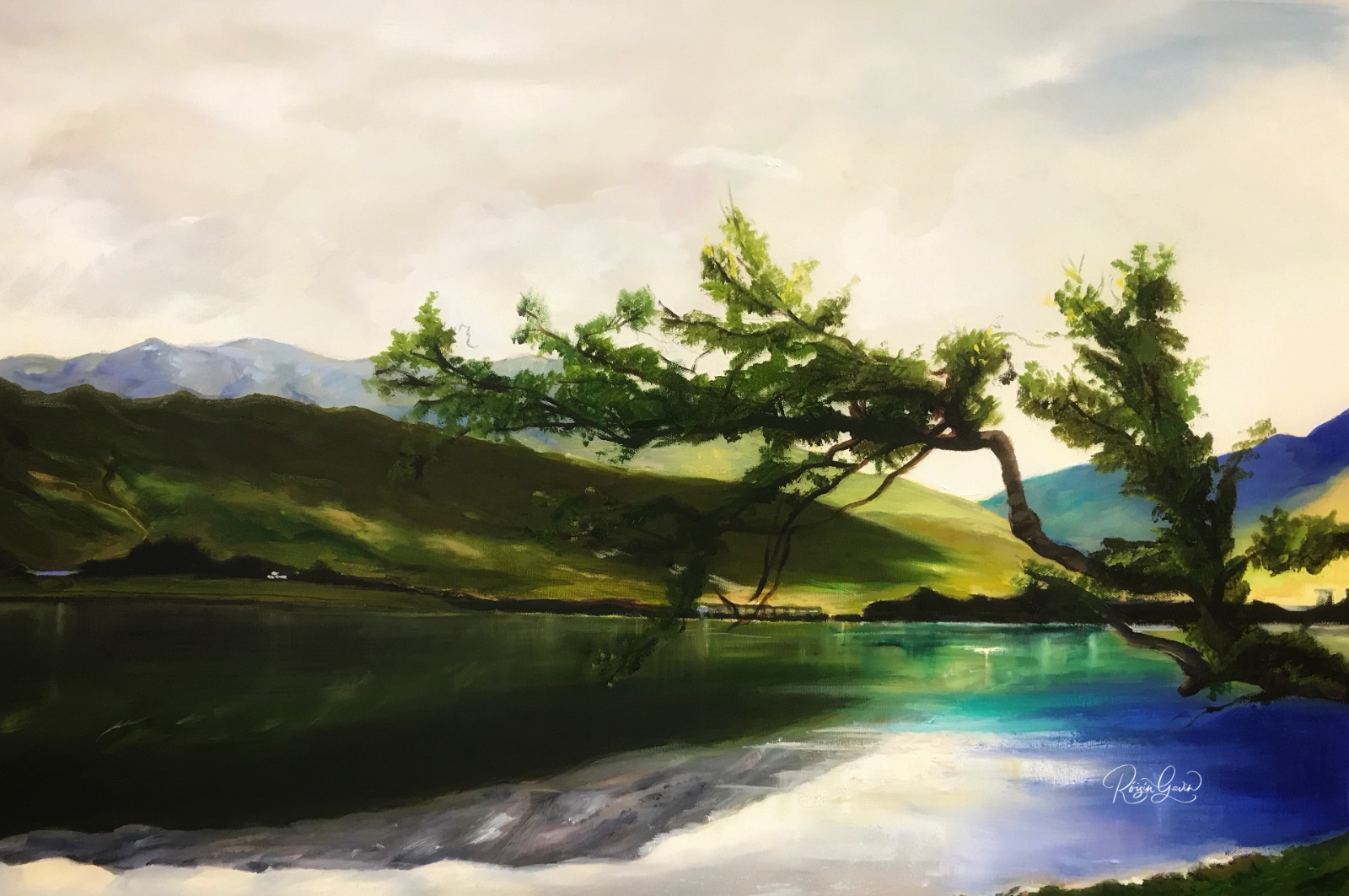 Verdant scene in Connemara oilpainting