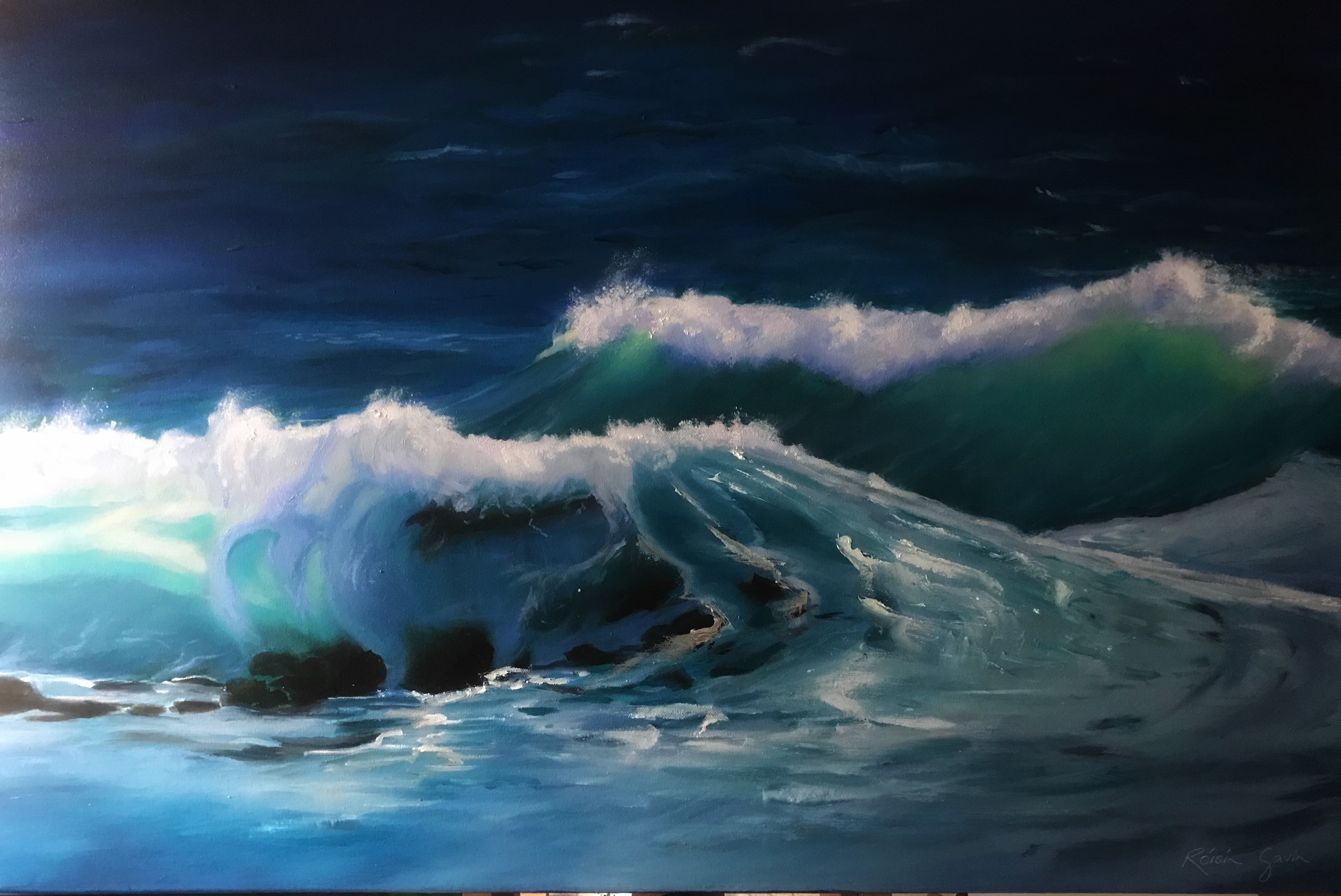 Dancing in the deepest ocean oilpainting